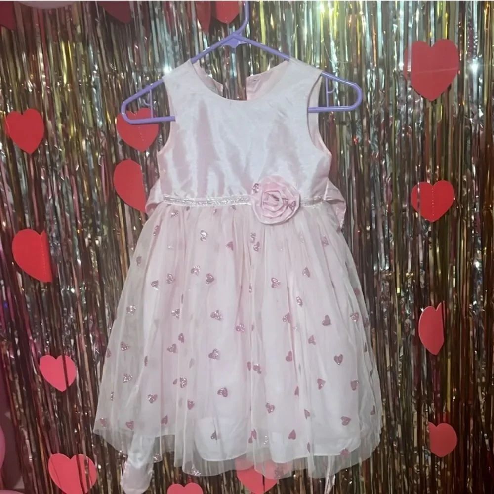 Beautiful marmellata Pink Valentines Day Heart Dress Sz 6